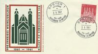 02.09.1961 900 Jahre Kaiserdom Speyer FDC 20 Pfennig