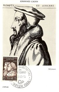 Franz Tschersovsky, Michel-Katalog-Nr. 308, Luther Briefmarken, Johannes Calvin, Martin Luther, 375. Jahrestag der Reformation an der Saar, Saar