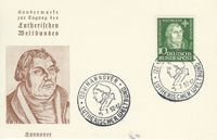 Lutherischen Weltbund, Hannover, Martin Luther, Michel-Katalog-Nummer 149, Luther Briefmarken