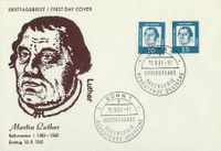 Luther Briefmarke, Luther 1963, Luther Markenheftchen, Michel 351, Luther Briefmarken