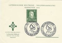 Lutherischen Weltbund, Hannover, Martin Luther, Michel-Katalog-Nummer 149, Luther Briefmarken