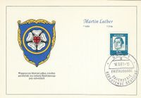 Luther Briefmarke, Luther 1963, Luther Markenheftchen, Michel 351, Luther Briefmarken