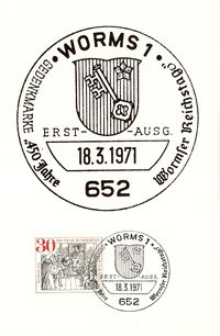 Martin Luther, Kaiser Karl V., Reichstag zu Worms, Luther Briefmarken