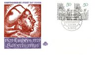 Martin Luther, Katechismus, Lucas Cranach, FDC, Erstagsbrief, Martin Luthers Katechismus, Michel 1016, Martin Luther, Luther Briefmarken