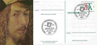 Michel Nummer PSo 3/01-05; Albrecht D&uuml;rer; Luther Briefmarken