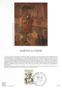 Frankreich 1983, 500 Jahre Martin Luther, 12.02.1983, Frankreich Michel-Katalog NR.: 2382, Jean Pheulpin, Martin Luther, Luther Briefmarke