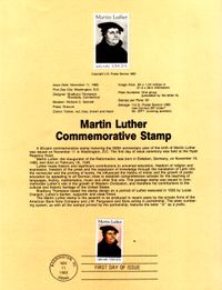 USA Michel-Katalog Nr.: 2065, Martin Luther, FDC, ETB, Martin Luther, Luther Briefmarke, 500 Jahre Martin Luther