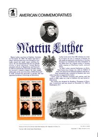 USA Michel-Katalog Nr.: 2065, Martin Luther, FDC, ETB, Martin Luther, Luther Briefmarke, 500 Jahre Martin Luther