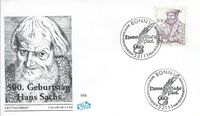 Hans Sachs, Michel-Katalog-Nummer: 1763, Peter Nitzsche, Martin Luther, Luther Briefmarken