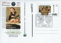 13.04.2017 Lutherstadt Wittenberg Stempellnummer 06 059, Lutherrose, Luther Briefmarken, Martin Luther, 500 Jahre Reformation,