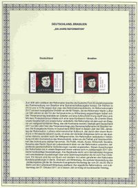 Gemeinschaftsausgabe, Reformator, Reformation, Martin Luther, Reformationsjubil&auml;ums, Michel-Katalognummer: 3300, Antonia Graschberger, M&uuml;nchen, Luther Briefmarken,