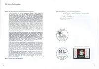 Gemeinschaftsausgabe, Reformator, Reformation, Martin Luther, Reformationsjubil&auml;ums, Michel-Katalognummer: 3300, Antonia Graschberger, M&uuml;nchen, Luther Briefmarken,