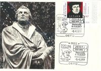 Stempelnummer: 10/124,500 Jahre Reformation, Martin Luther, Luther Briefmarken, Zeitz