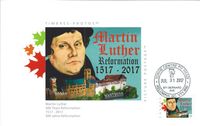 31.07.2017 Canada, 500 Jahre Reformation, FDC, Luther Briefmarken, Canada Martin Luther, Canada Luther Stamp