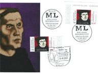 6.10.2017 BRD &quot;500 Jahre Reformation - Luther&quot;, Sonderstempel Worms, Lutherbaum, Luther Briefmarken, Reichstag zu Worms 1521, Wormser Reichstag 1521, Karl V, Worms