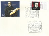 31.10.2017 BRD Hamburg - 500 Jahre Reformation - Luther&quot; - Stempelnummer: 21/334, Luther, Luther Briefmarken, Hamburg