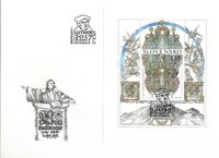 Du&scaron;an K&aacute;llay, Martin Činovsk&yacute;, Luther Briefmarken, BRATISLAVA 1, Prof. akad. Du&scaron;an K&aacute;llay, Historische Orgel, Slovakia, Martin Luther, &quot;The 500th Anniversary of the Reformation&quot;.