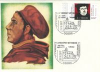 UNESCO-Welterbe Luthergedenkst&auml;tten, 31.10.2017 Lutherstadt Wittenberg Stempelnummer 20/325, &quot;500 Jahre Reformation&quot; Wittenberg - Lutherhaus, Luther Briefmarken, Martin Luther,