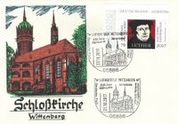 31.10.2017, Wittenberg, Stempel 20/327, &quot;500 Jahre Reformation&quot;, Schlosskirche, Luther Briefmarken