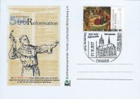 31.10.2017, Wittenberg, Stempel 20/327, &quot;500 Jahre Reformation&quot;, Schlosskirche, Luther Briefmarken