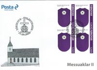 Faeroeer, Messgew&auml;nder II &ndash; Violett und Wei&szlig;, Island, Lutherrose, Talar, Luther Briefmarken, Martin Luther