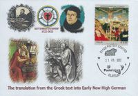 Junker J&ouml;rg, Wartburg, Septembertestament 1522 - 2022, 51100 Pistoia Centro, Filatelia, Italien &#039;500 J. Reformation, Cranach u. Luther&#039; / Italy &#039;500th ann. of Reformation, Cranach &amp; Luther&#039; VP/PP 2017 , Luther Briefmarken