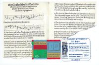 06886 LUTHERSTADT WITTENBERG, 01.06.2024, RECHTECKSTEMPEL, Motiv: Notenzeile aus dem Gesangbuch von Johannes Walter 1524 Sonderstempelnummer: 10/057, Lutherbriefmarken, Luther Briefmarken