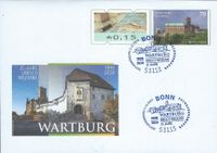 05.12.2024 - 25 Jahre Unesco Welterbe Wartburg mit Erstverwenderstempel Bonn