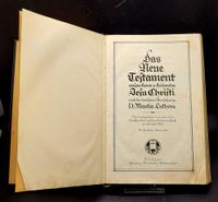 Das neue Testament unsers Herrn &amp; Heilandes Jesu Christi nach der deutschen &Uuml;bersetzung Martin Luthers Gro&szlig;oktav-Ausgabe Stuttgart Privileg W&uuml;rttemb. Bibelanstalt