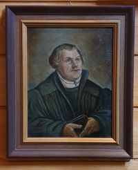 Luther Portait, Martin Luther; &Ouml;l auf Leinwand, Martin Luther, Gem&auml;lde, Luther Gem&auml;lde, Reformator