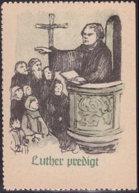 Sammelbild Luther, Sammelbilder, Flei&szlig;m&auml;rkchen, Luther Briefmarken