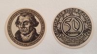 Eckartsberga 50 Pfennig Notgeld Serienschein Luther