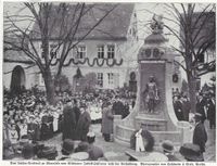 Enth&uuml;llung Luther Denkmal zu Mansfeld Bildhauer Paul Juckoff Schkopau