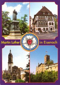 Luther-Denkmal Eisenach, Lutherdenkmal Eisenach, Luther Briefmarken, Martin Luther