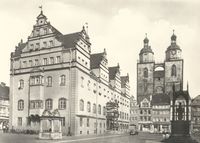 Lutherstadt Wittenberg - Lutherdenkmal; Postkarte Lutherdenkmal, Lutherdenkmal, Luther Briefmarken, Martin Luther, Luther-Denkm&auml;ler, Lutherdenkm&auml;ler, Martin Luther Denkmal