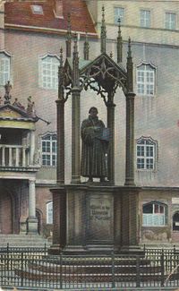 Lutherstadt Wittenberg - Lutherdenkmal; Postkarte Lutherdenkmal, Lutherdenkmal, Luther Briefmarken, Martin Luther, Luther-Denkm&auml;ler, Lutherdenkm&auml;ler, Martin Luther Denkmal